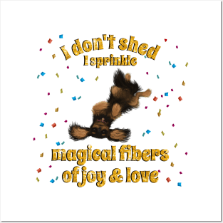 I don't shed, Black and Tan Cavalier King Charles Spaniel Posters and Art